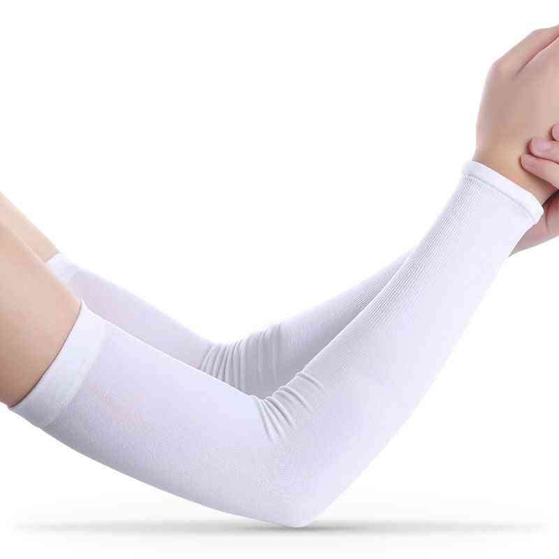 Uv Protection Long Arm Sleeve Running Golf Cycling Soft Cooling Warmer Gloves