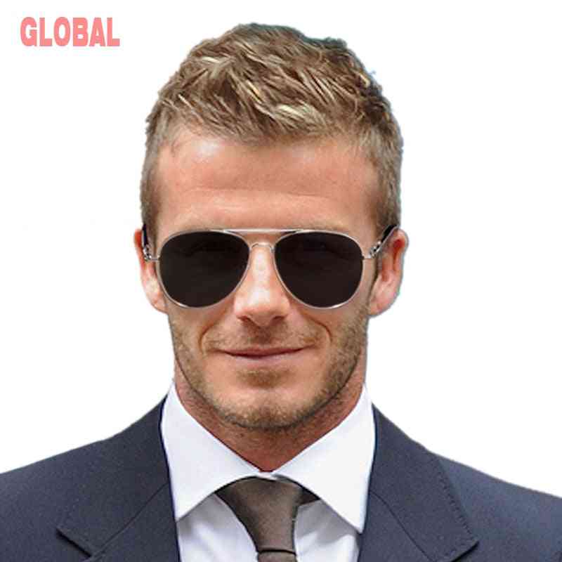 Ochelari de soare pentru bărbați din piele de primăvară, de dimensiuni mari, polarizați