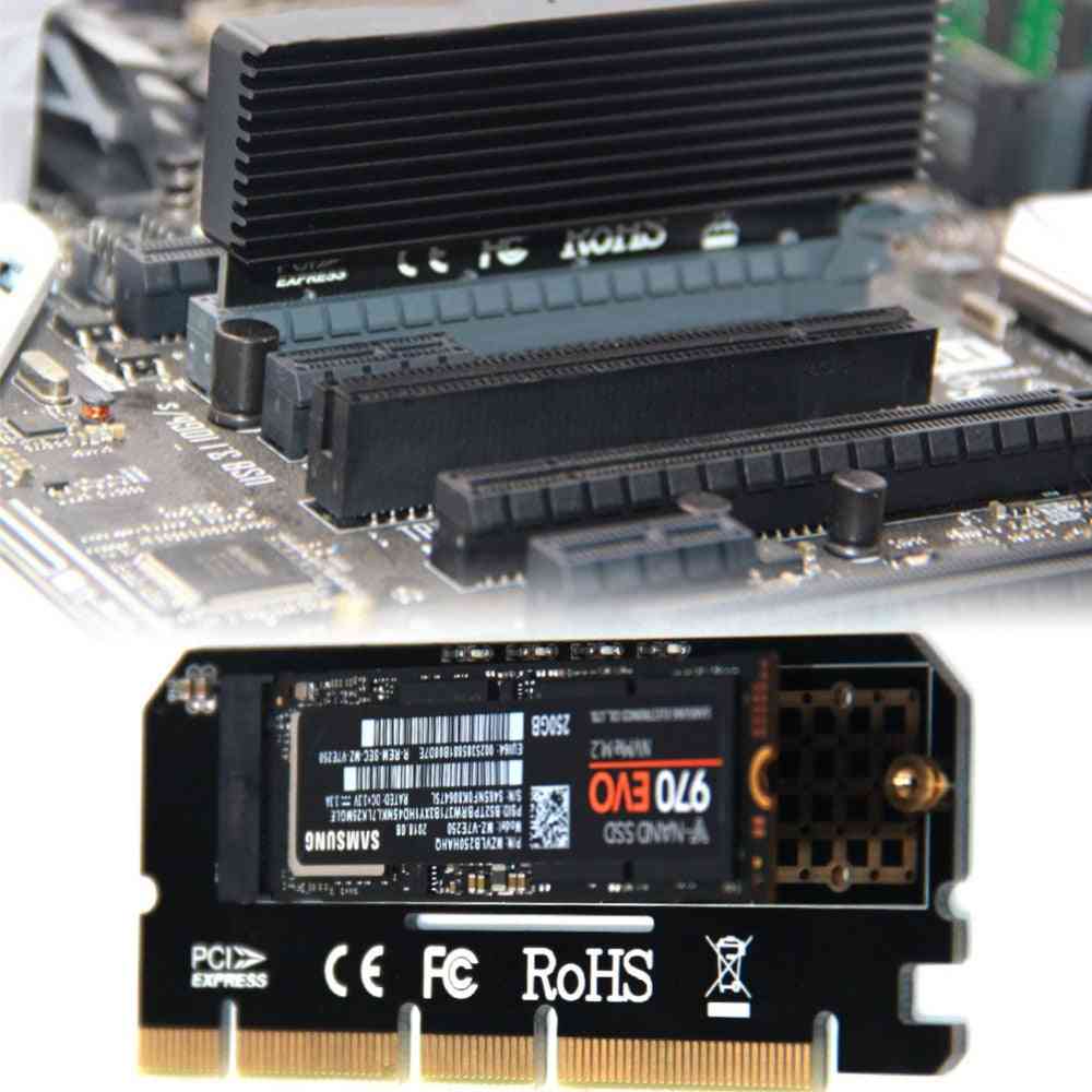 Shell Led Expansion Card Computer Adapter Interface M.2 Nvme Ssd To Pcie 3.0 X16