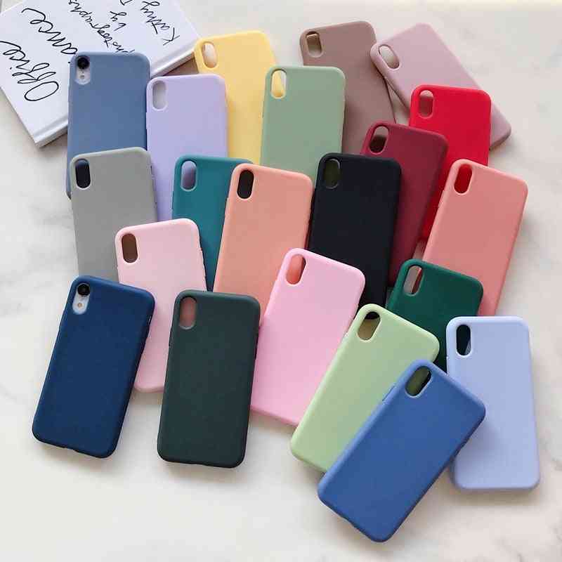 Candy Color Soft Tpu Rubber Silicone Phone Back Cover