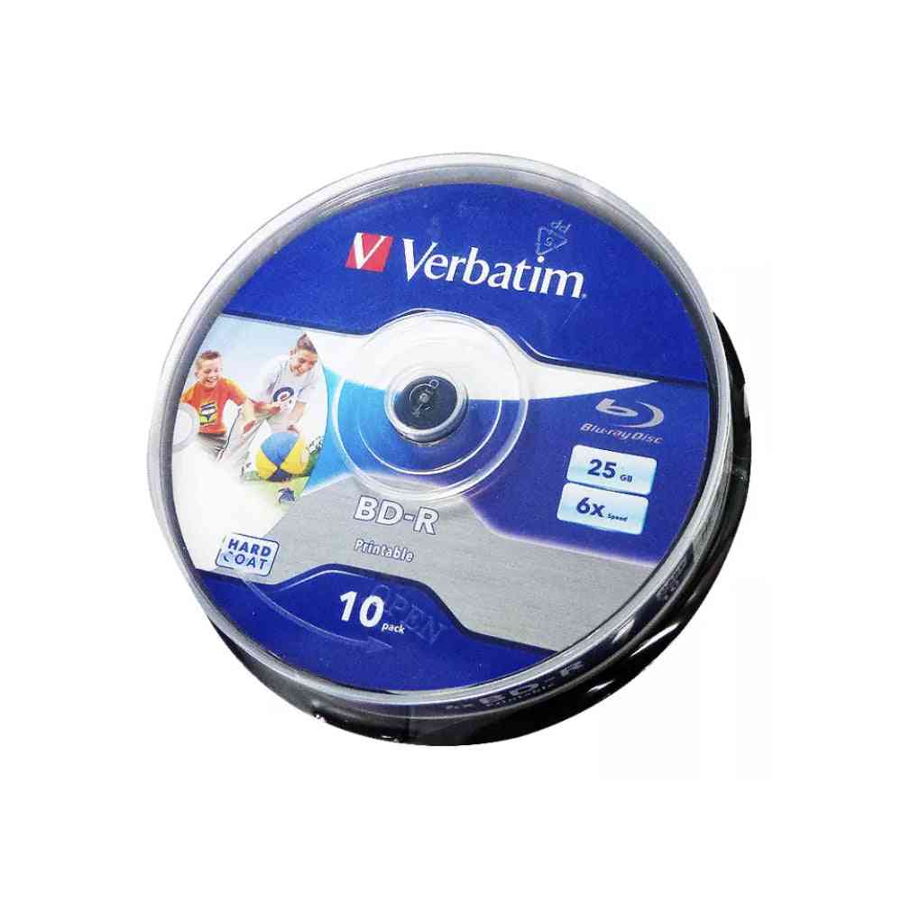 Disco en blanco de 25 gb, medios grabables, almacenamiento compacto en disco no imprimible, reproductor blu ray