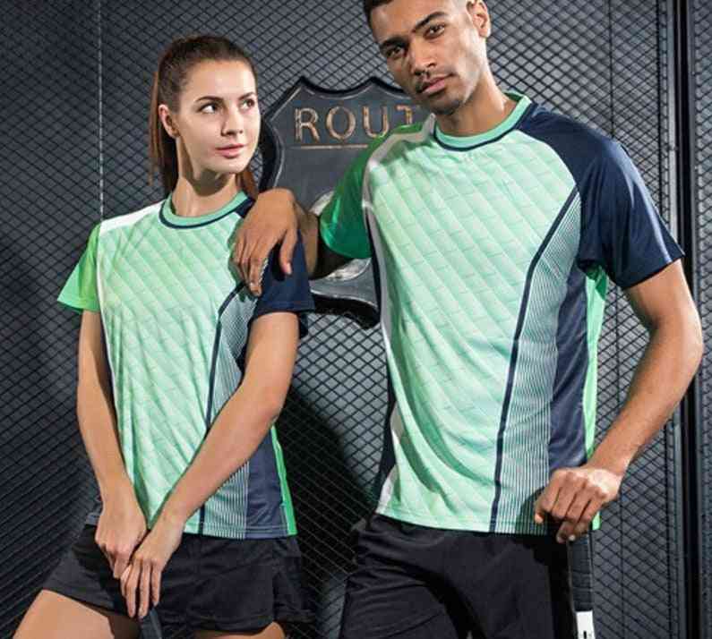 Prodyšné potištěné sportovní košile a ženy pro stolní tenis / badminton