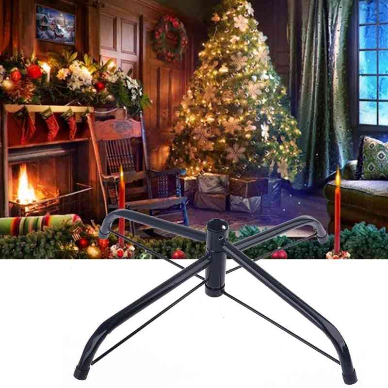 Christmas Tree Base Stand Foldable Iron Bracket Bottom Support Holder Decoration