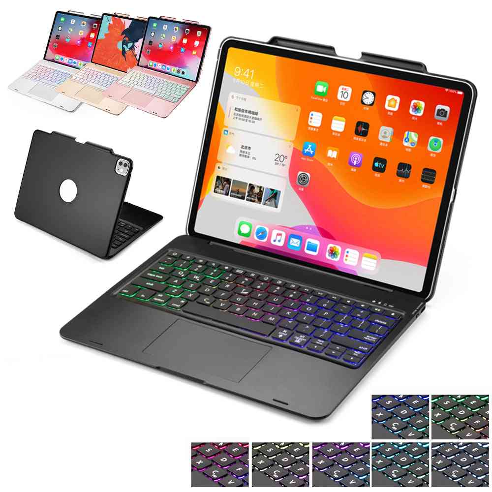 Touchpad Keyboard, Case Cover With Pencil Holder, Backlit Wireless Keyboard