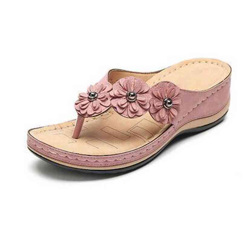 Summer Wedge Vintage Flip Flops Female Casual Sandals