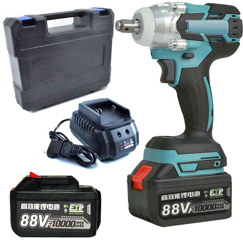 Electric Brushless Impact Wrench, Rechargeable Socket Power Tool Cordless With Battery