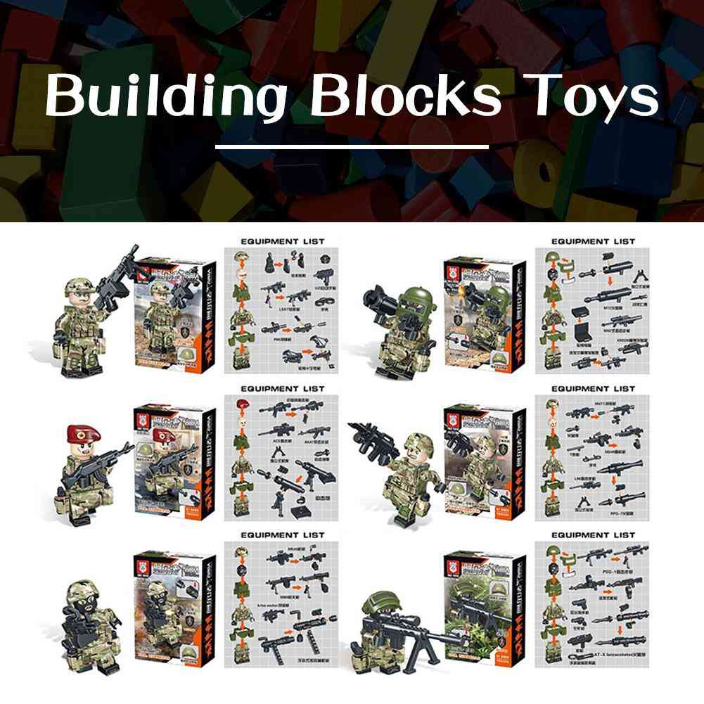 Military Building Blocks Figure