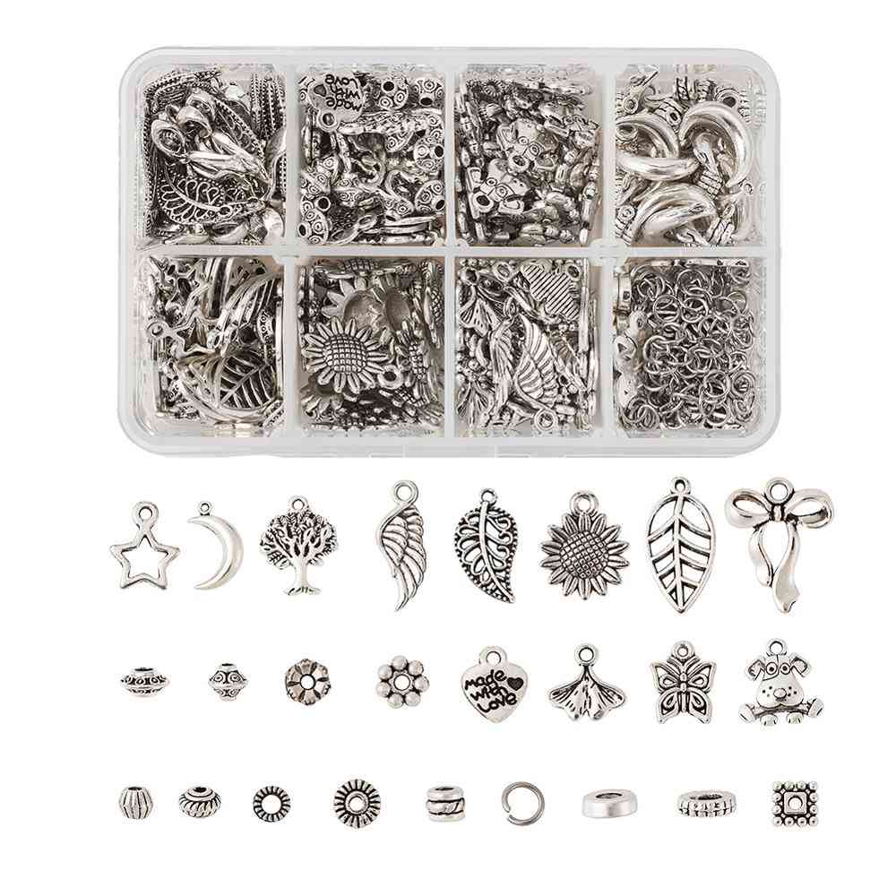 Izrada ogrlice od nehrđajućeg čelika u tibetanskom stilu, odstojnici za perle i privjesak
