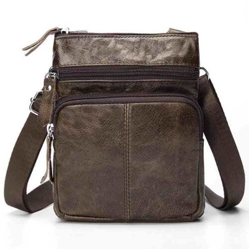 Genuine Leather, Retro Briefcase, Crossbody Shoulder Handbag, Women