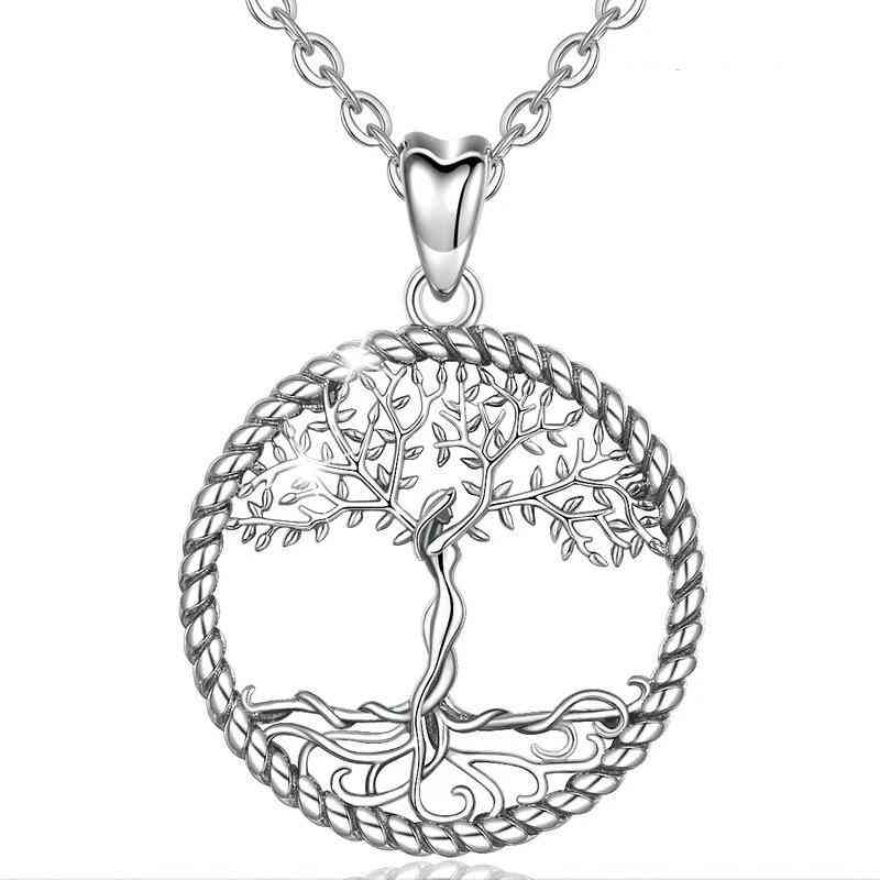 Silver Tree Of Life Pendant Necklace