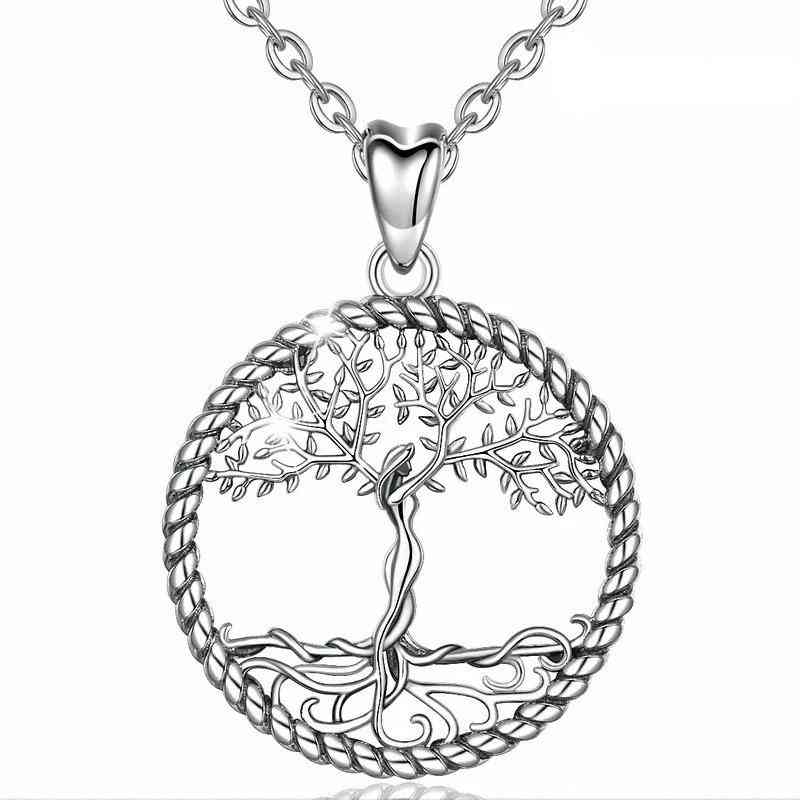Silver Tree Of Life Pendant Necklace