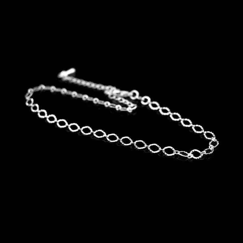 Sterling Silver Simple Chain Anklets Jewelry