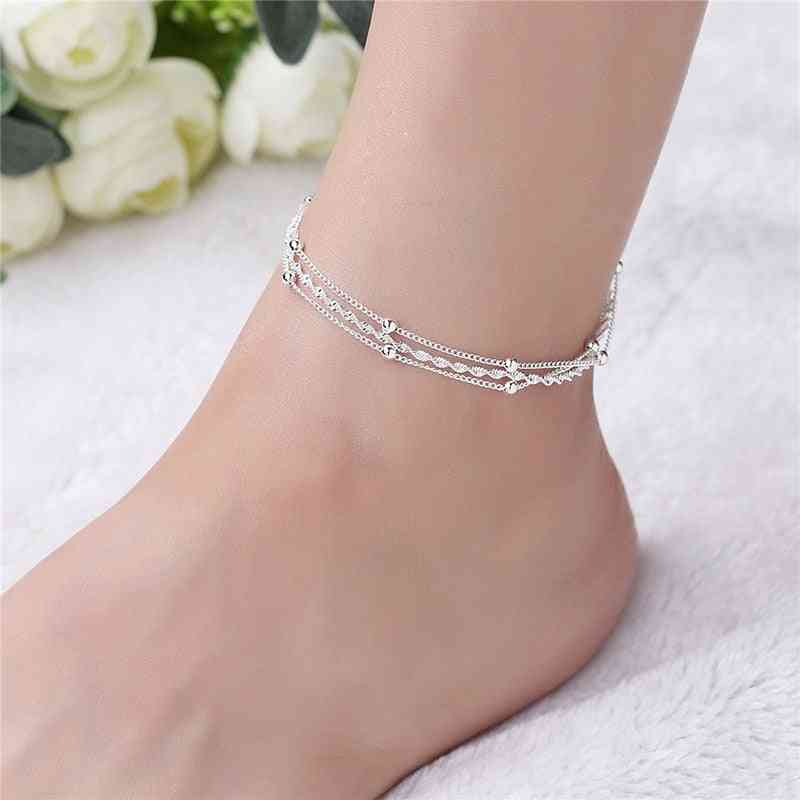 925 Sterling Silver- Twisted Weave Chain, Anklets Bracelet