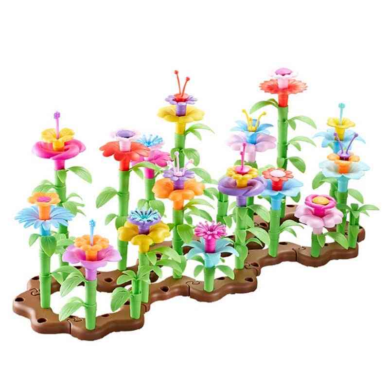 Série de jardin de rêve bricolage, blocs de construction de jardin de fleurs