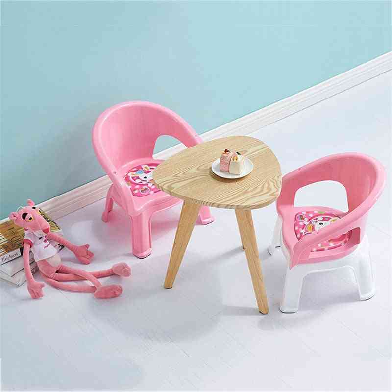 Children's Dining Chair With Plate Baby Eating, Plastic Stool Table