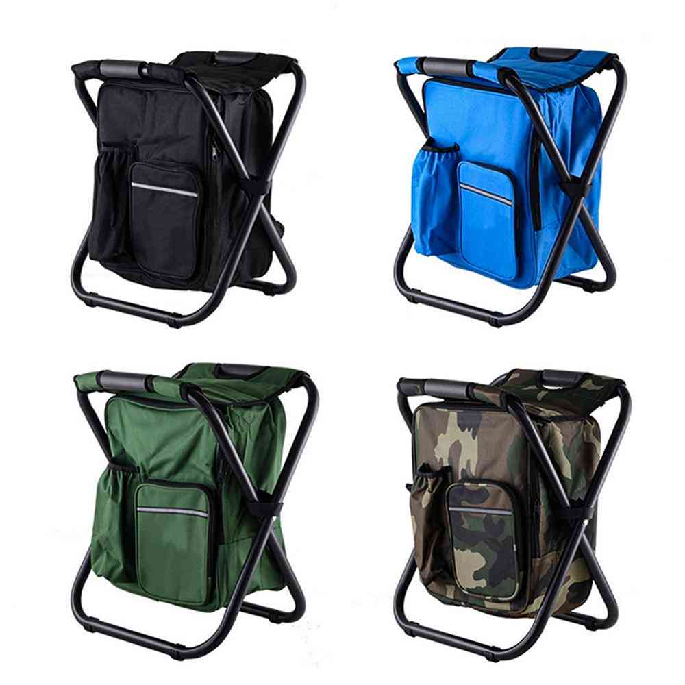 Portable- Folding Camping, Fishing Chair & Stool Backpack