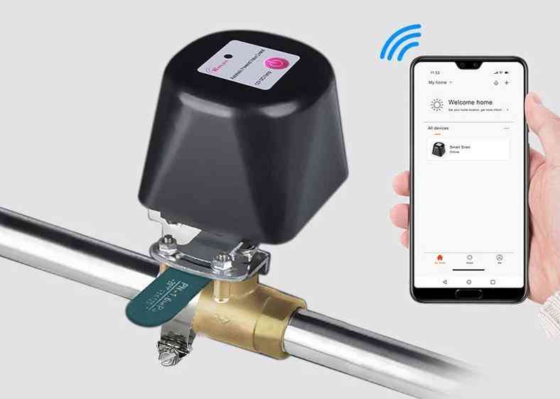 Wifi smart ventilregulator för vattengasrörledning