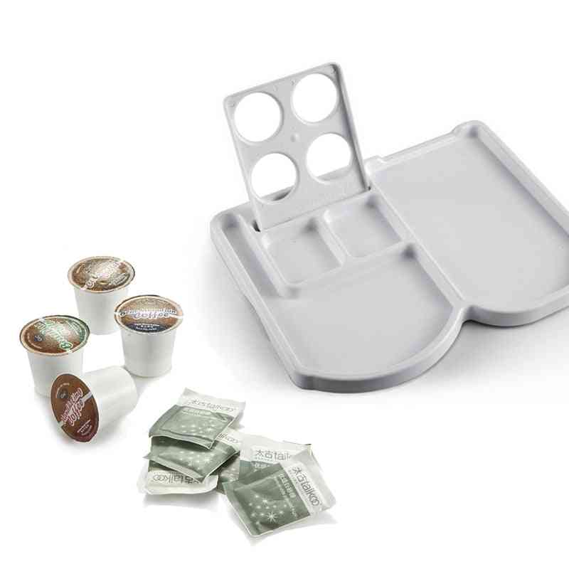 Plastic Tray Set For Coffee Machine, Compartment Capsule Holder