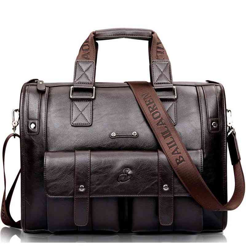 Leather Briefcase Vintage Handbag, Shoulder Bag's