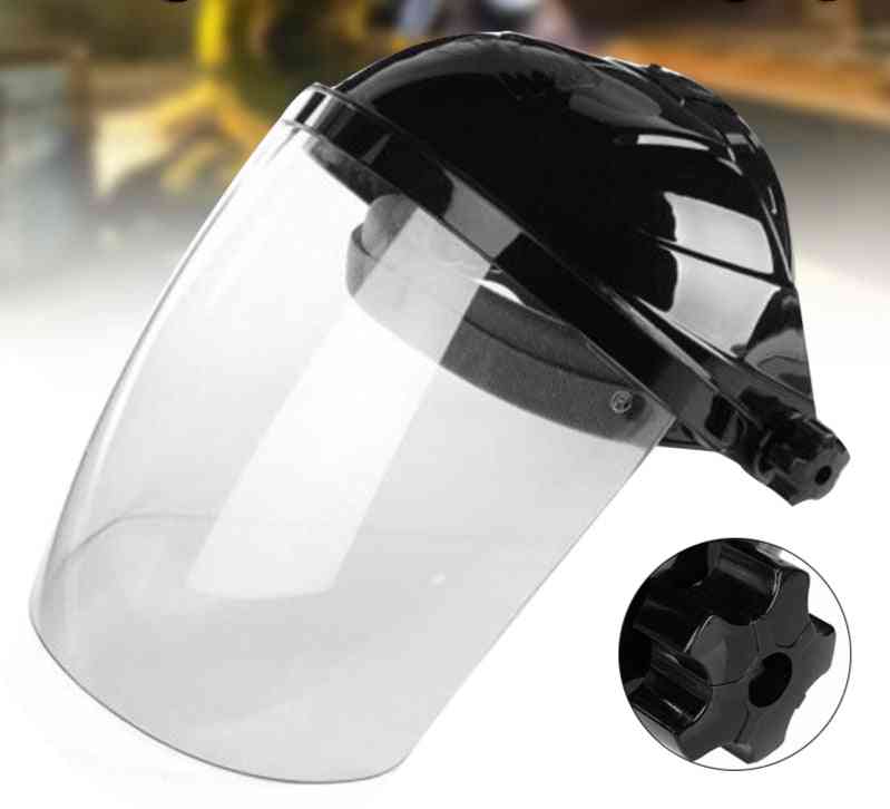 Casquette de protection bouclier transparent, anti-uv, casque demi-visage
