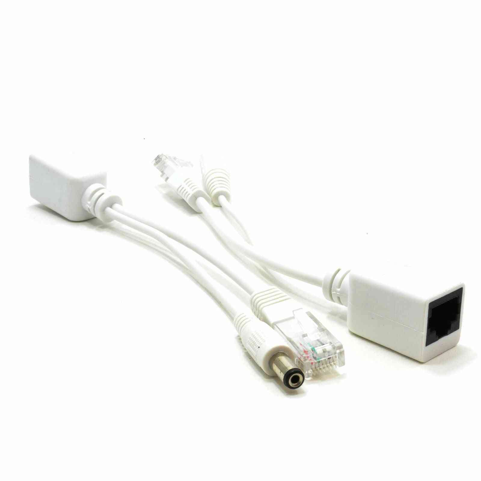 Kamera ip poe rj45 kabel zasilający przez adapter wtryskiwacza Ethernet