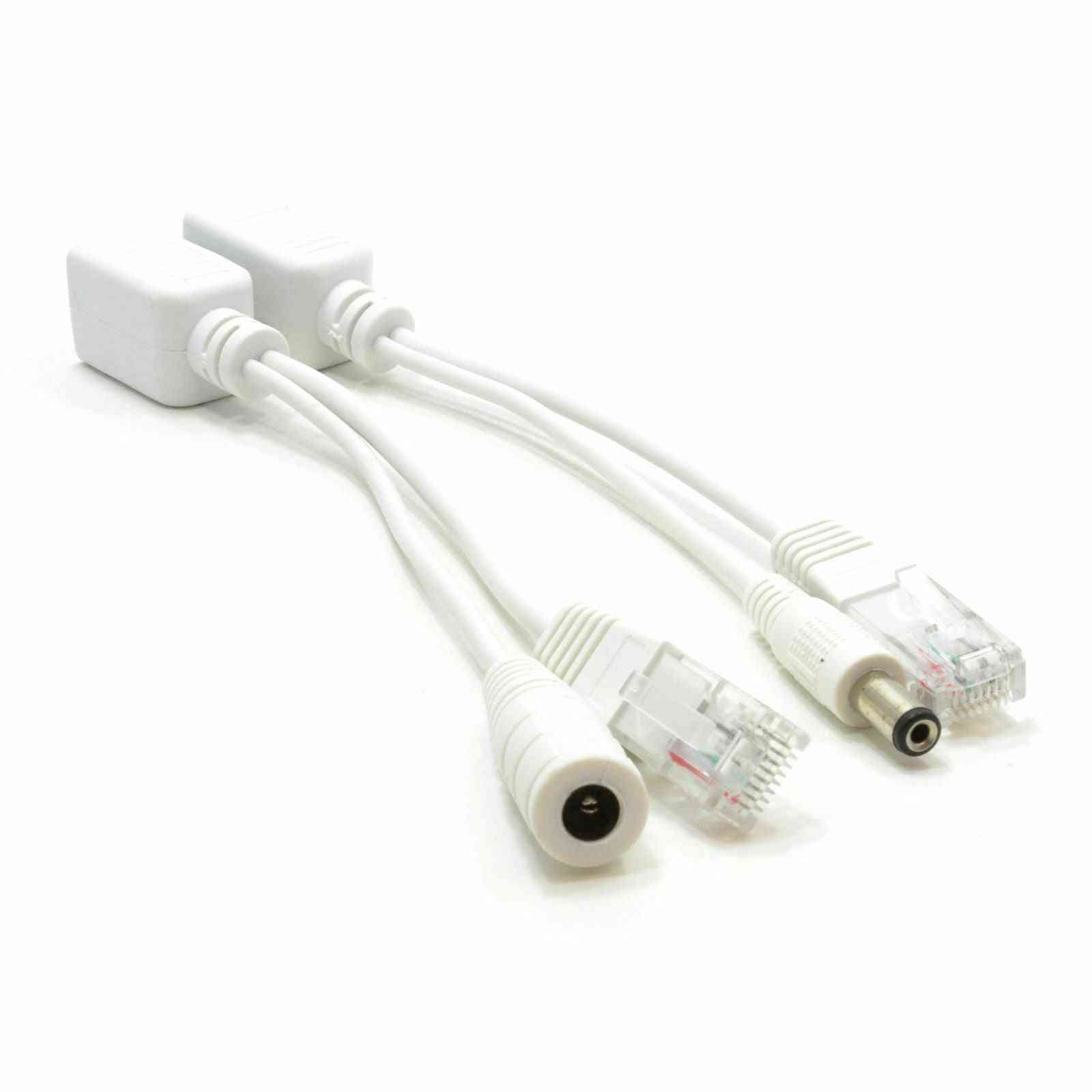 Ip Camera Poe Rj45 Cable Power Over Ethernet Adapter Injector Splitter