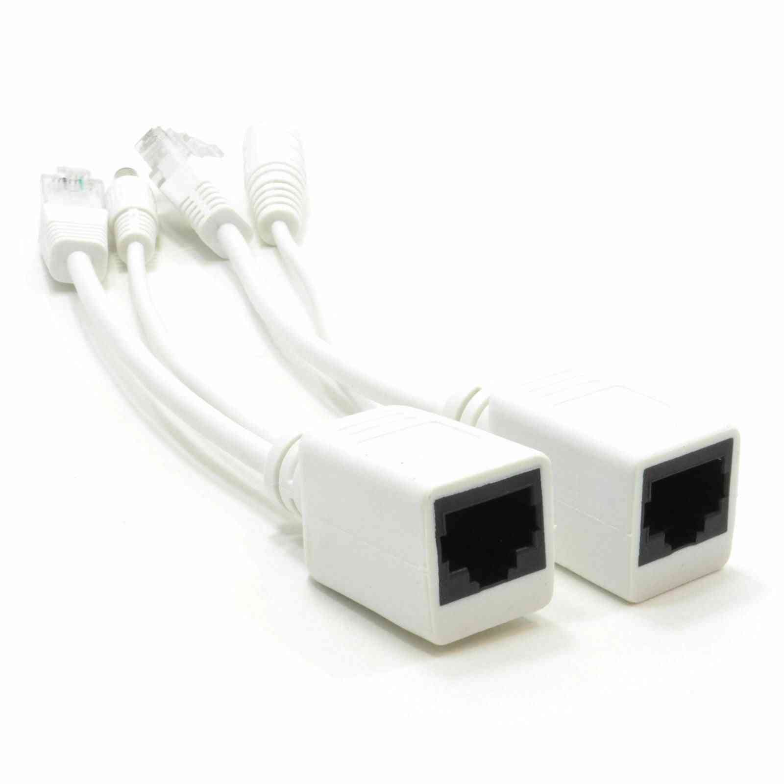 Ip camera poe rj45 cable power over ethernet adapter inyector divisor