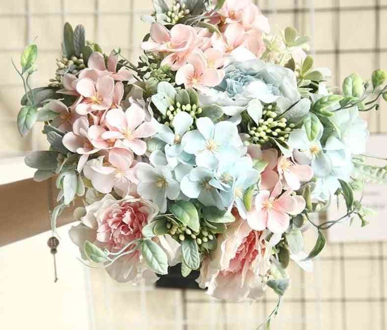 Sztuczny jedwabny bukiet kwiatów na ślub druhny
