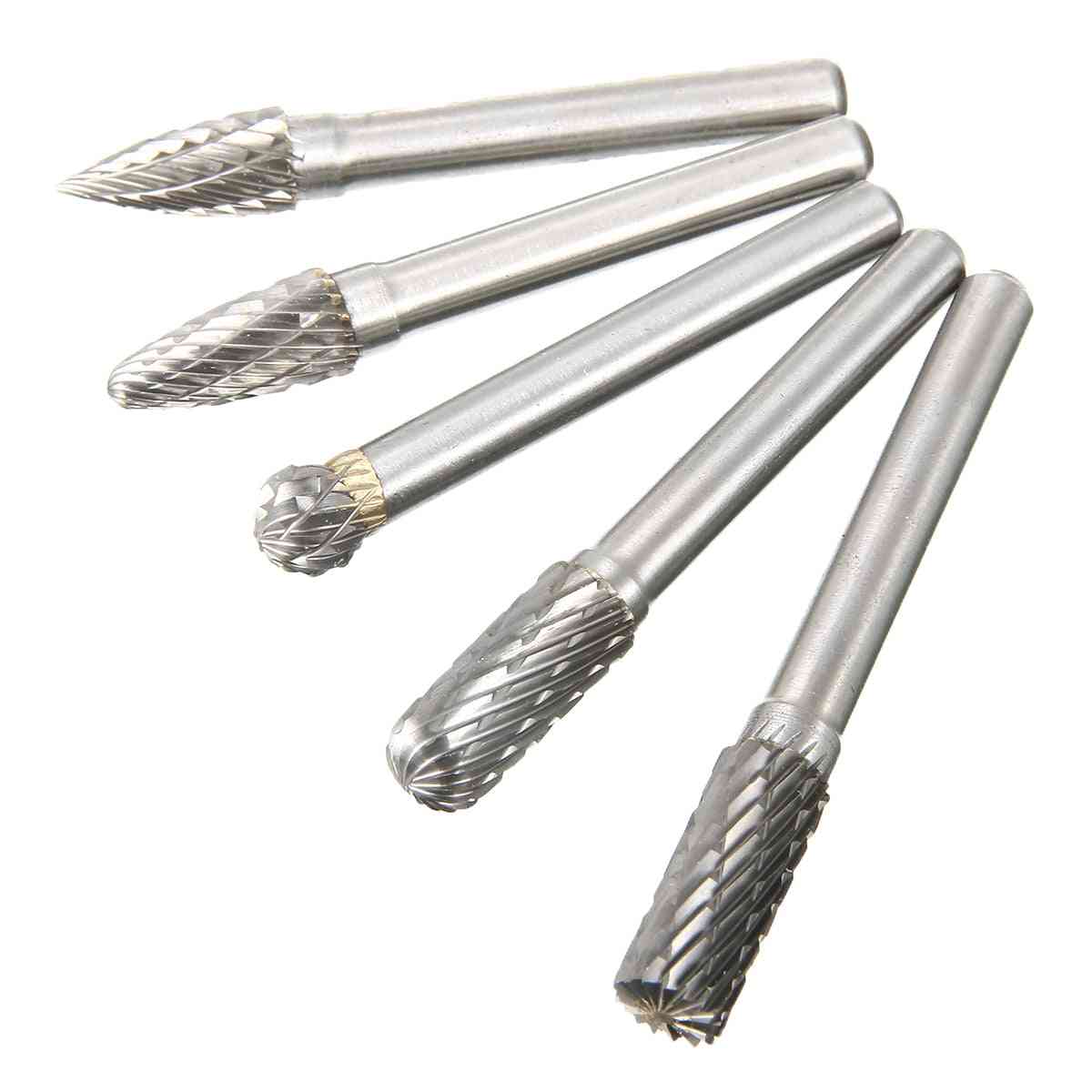 Rotary Point Burrs, Electric Grinder, Shank Bits Set For Finishing Metal Molds