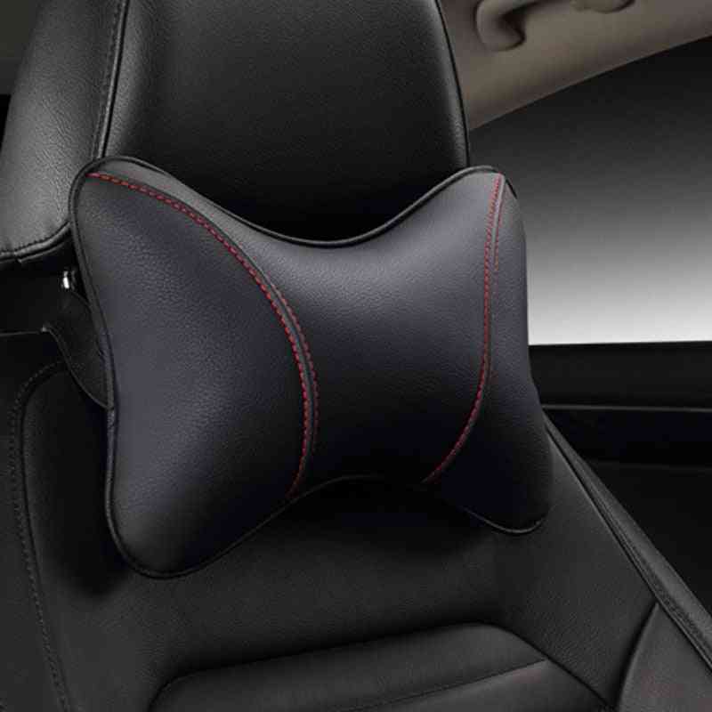Pu Leather Car Headrest Universal Comfortable Neck Pillows