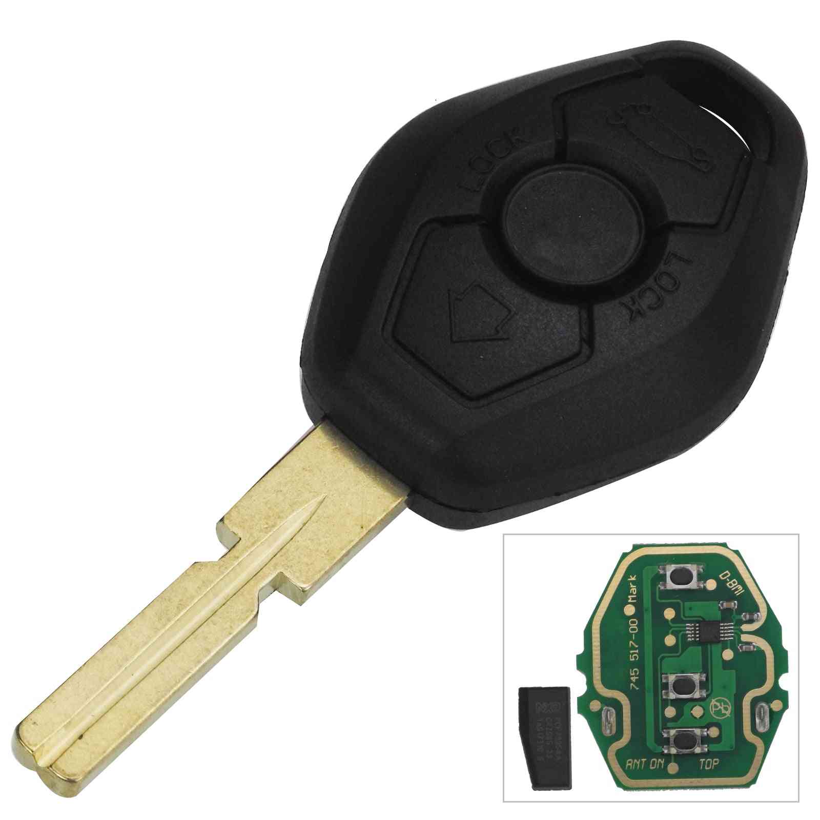 émetteur d'entrée sans clé à puce id44, clé à distance pour voiture