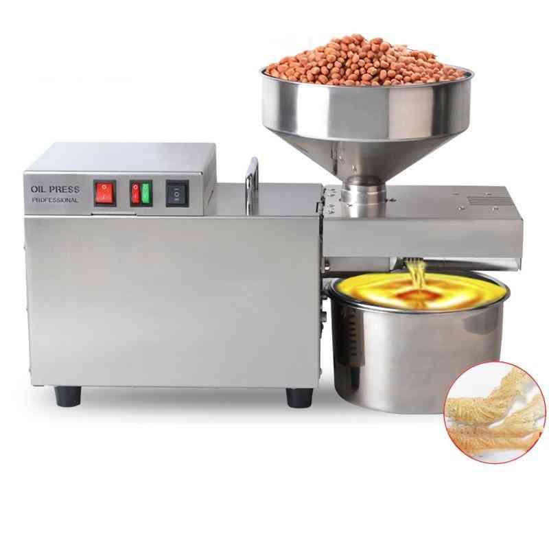 Máquina de prensagem de óleo quente e fria para extração de grãos de cacau de pinhão