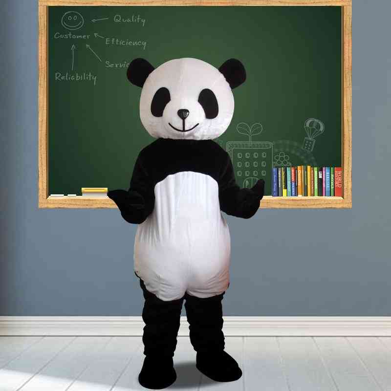 Mascotte personaggio dei cartoni animati costume da orso panda