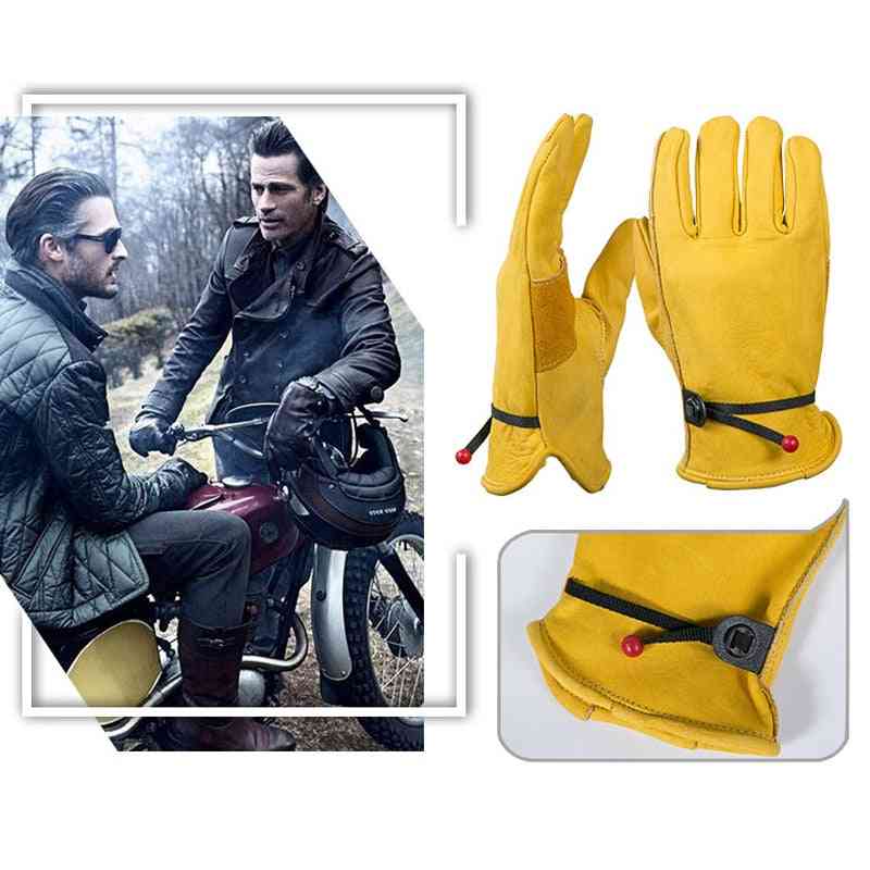 Herr läder säkerhet arbetar varma handskar
