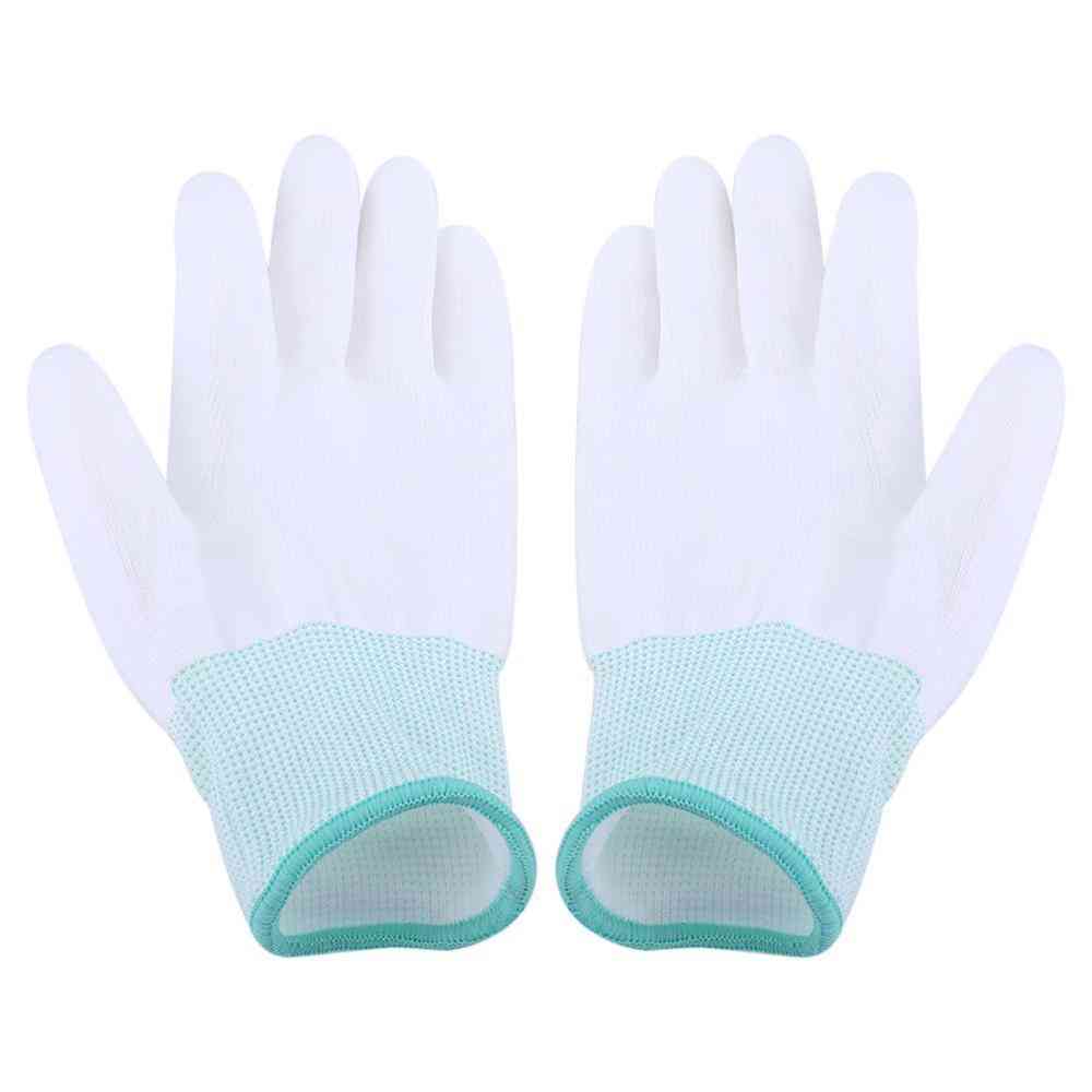 Antistatické rukavice potažené pu, prstové části čisté rukavice
