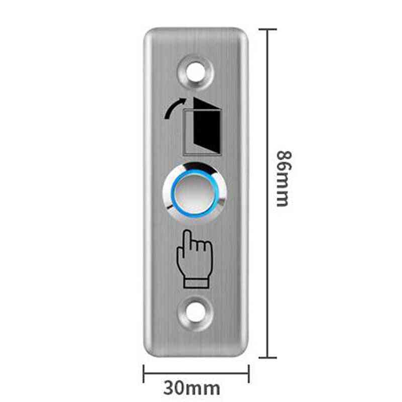 Roestvrijstalen exit-knop, drukschakelaar, deursensor-opener