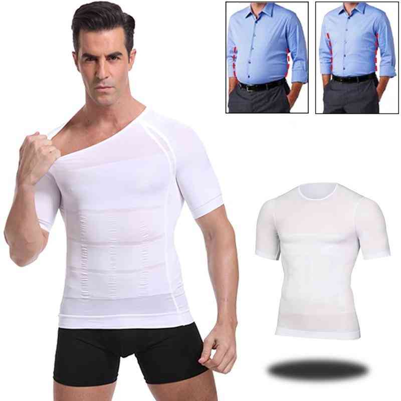 Men Toning T-shirt For Slimming Body Shaper, Corrective Posture Belly Control
