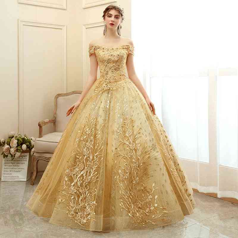 Luksusowe aplikacje damskie formalna suknia balowa, sukienka vintage