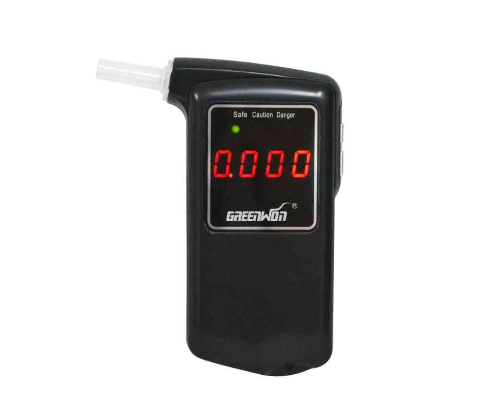 Digital Lcd, Breathalyzer Detector, Breath Alcohol Tester With Backlight (black)