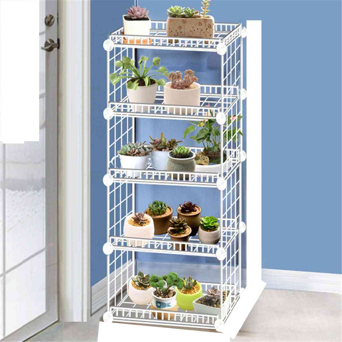 Multi-layer Plant Stand With Four Sides Of Fence Rack