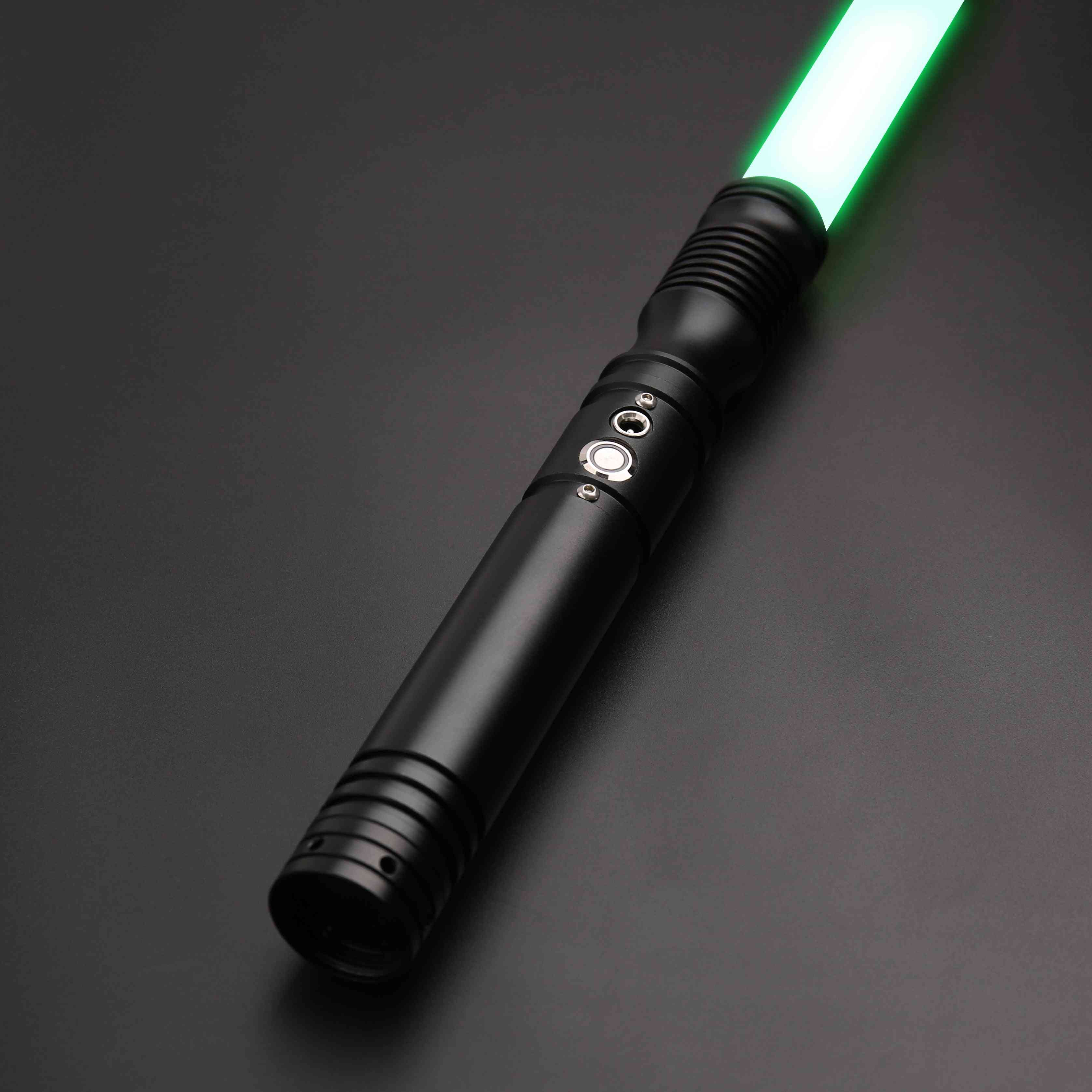 Metal Handle Lightsaber Force Fx 6-sound Fonts Blaster Lock-up Light Laser