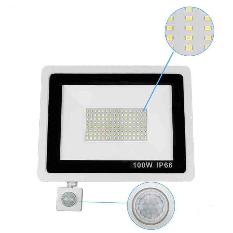 Waterdichte reflector schijnwerper, bewegingssensor, buitenmuur led, spotlight lamp