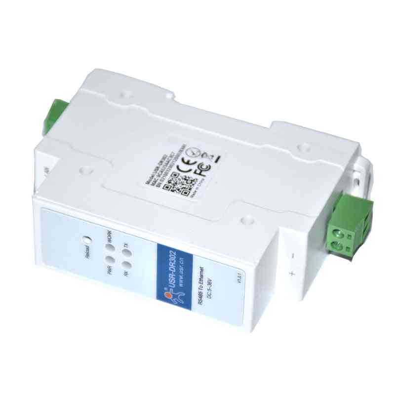 Din Rail Serial Rs485 To Ethernet Tcp Ip Server Module Converter