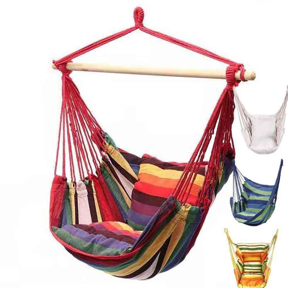 Portable Hammock Canvas Bed, Hanging Leisure, Rope Chair Swing