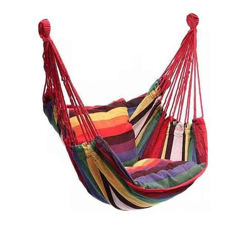 Portable Hammock Canvas Bed, Hanging Leisure, Rope Chair Swing