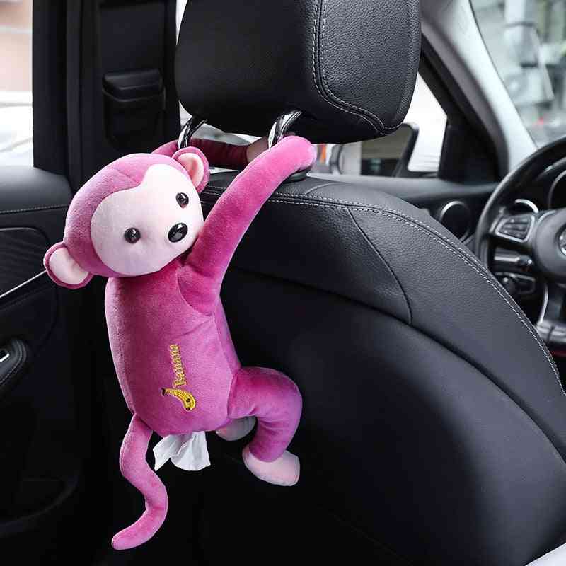 Cute Cartoon, Monkey Animal Butt, Tissue Napkin, Paper Box Cover For Car Accessories