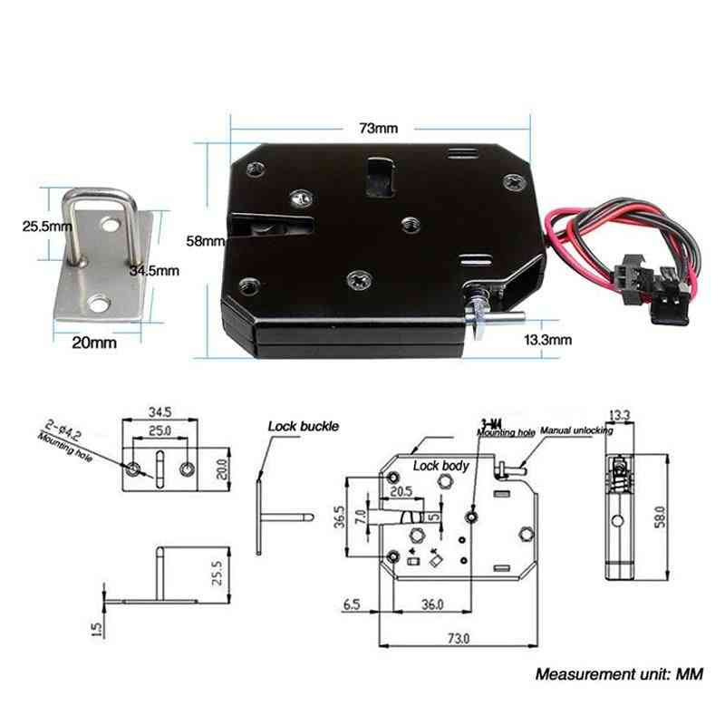 Dc 12v Mini Electrical Smart Cabinet Cupboard Case Anti-theft Lock