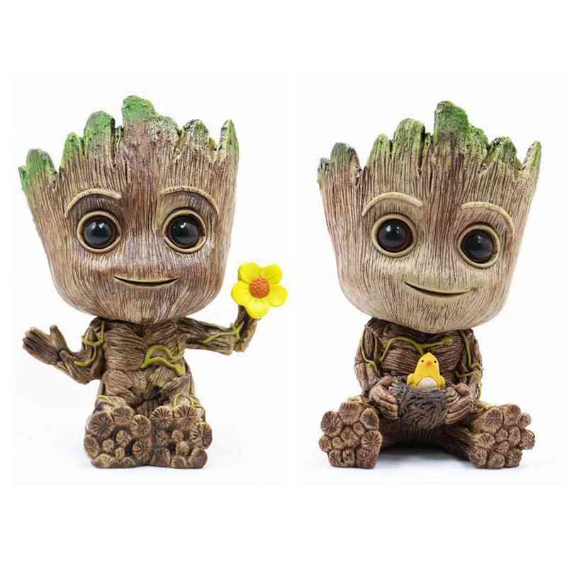 Action Figures Guardians Baby Grooting Flowerpot Anime Collection Toy