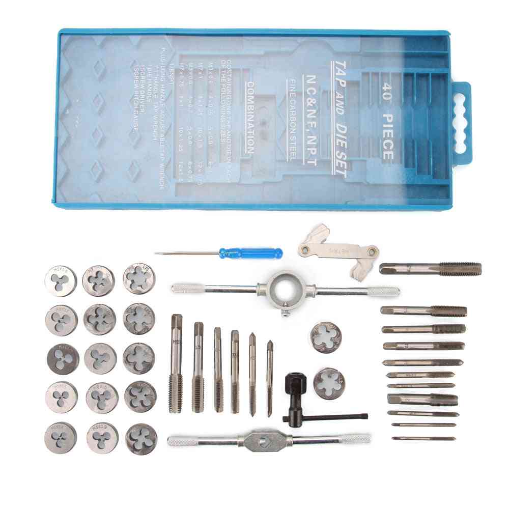 Drill Bit Metri Tap And Die Set Wrench Threading Tools