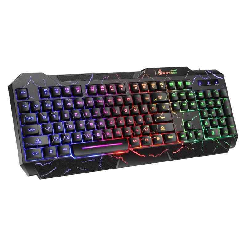 Usb Wired, Led Rgb Backlit, Gaming Keyboard, Mouse For Pc